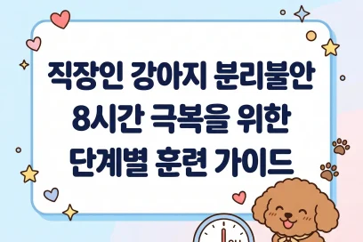 직장인 강아지 분리불안 8시간 극복을 위한 단계별 훈련 가이드