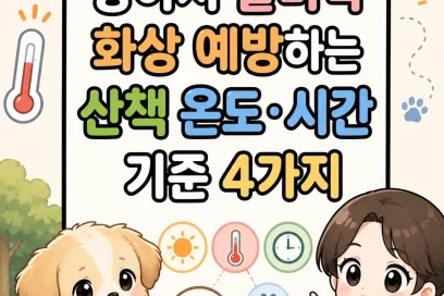 강아지 발바닥 화상 예방하는 산책 온도·시간 기준 4가지