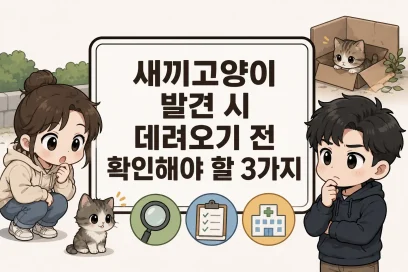 새끼고양이 발견 시 데려오기 전 확인해야 할 3가지