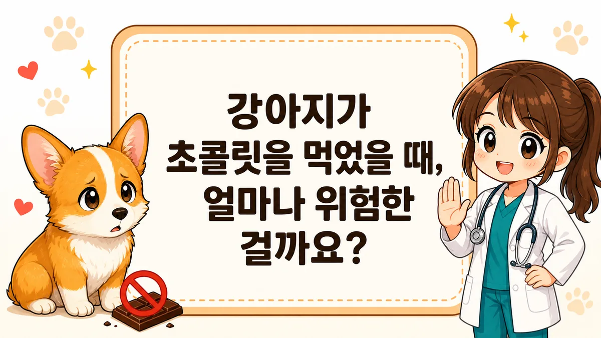 강아지가 초콜릿을 먹었을 때 위험성과 종류별 독성, 증상과 대처법