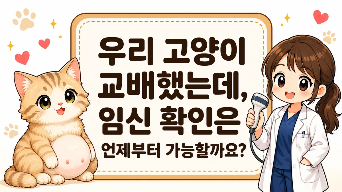 고양이 교배 후 임신 확인 시기 - 초음파와 엑스레이 검사 시기별 정리