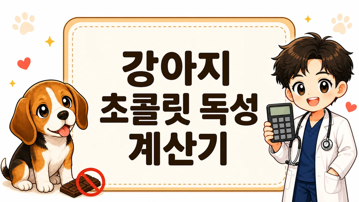강아지 초콜릿 독성 계산기 — 종류와 양, 체중으로 위험도 확인