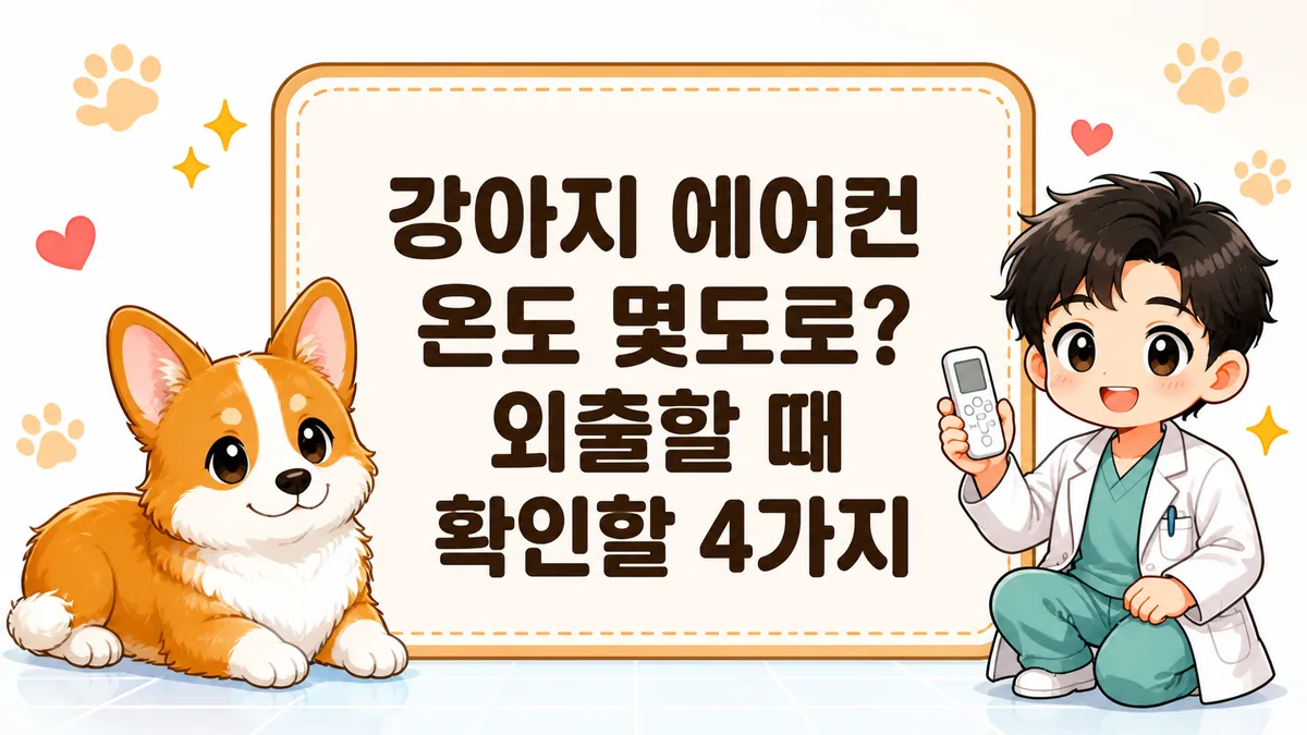 강아지 에어컨 온도를 몇 도로 맞출지 안내하는 여름철 실내 관리 썸네일
