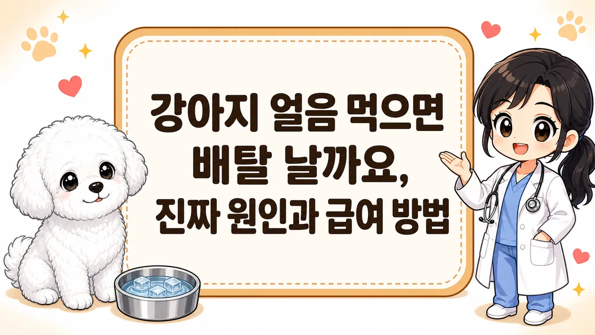 강아지 얼음 먹으면 배탈이 나는지 진짜 원인과 급여 방법을 정리한 미우바우 블로그 썸네일