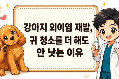 강아지 외이염 재발, 귀 청소를 더 해도 안 낫는 이유