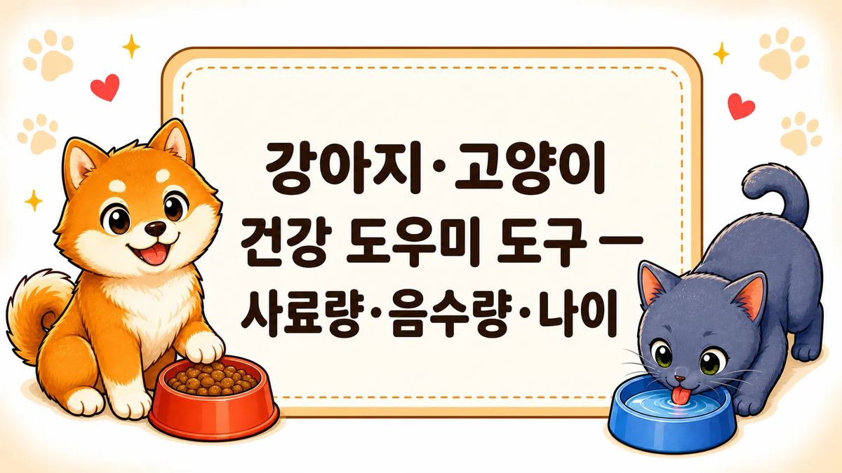 밥그릇 앞의 시바견과 물그릇에서 물을 마시는 러시안블루 고양이 - 강아지 고양이 건강 도우미 도구